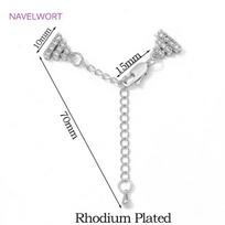 18K Gold Plated Brass Lobster Clasp Extension Chain,With Extension Tail Chain Connector,DIY Pearl Necklace Making Accessories 1 piece