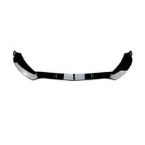 Front Bumper Lip Diffuser Spoiler For Mercedes Benz C Class W205 C205 S205 C160 C200 C180 C300 C400 C450 2015-2021 Body Kit For 2019-2021 black