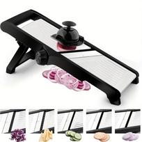 [Mandolin Slicer for Veggies] Stainless Steel Mandoline Slicer | Adjustable Vegetable Food Chopper Potato Tomato Veggie Cutter, Professional 1029