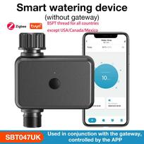 Tuya Wifi Smart Irrigation Watering System Automatic Water Timer Sprinkle Timer Hose Control Unit Support Alexa for Garden