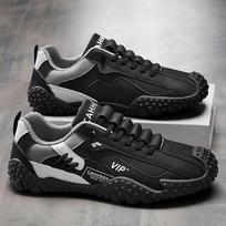 DeXun Men's Large Size Non-slip Wear-resistant Running Shoes - Spring 2026 Collection for Casual Outdoor Sports Size 39 juoda