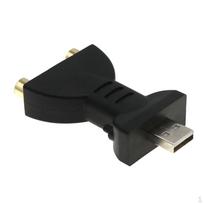 Nešiojamas USB kištukas su 2 RCA moterimis