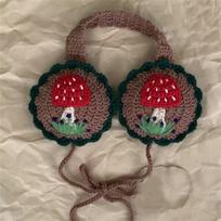 Handmade Crocheted Miffy Rabbit Bunny Ear Hat Miffy Rabbit Adult Bunny Ear Hat straps average size
