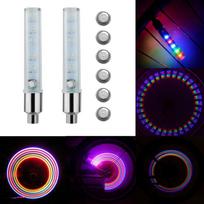 2 Pack of Led Flash Tyre Wheel Valve for Motor Light Tire