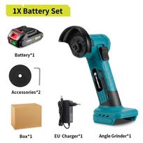 NEWBENY 3 colių mini belaidis elektrinis kampinis šlifuoklis, efektyvus metalo, medžio šlifavimo, poliravimo, pjovimo įrankis, skirtas Makita 18V baterijai 1 Battery-EU
