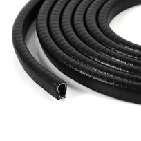 300cm Rubber Car Door Edge Guard Molding Trim Interior Metel Clips Seal Strip juoda