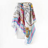 90*90cm Klasikinis burlaivis kvadratinė skara moteriška skara kaklaskarė moteriška spausdinama galvos juosta galvos apdangalai foulard hidžabas plaukų juostelės 90x90CM