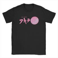 Street Retro Loose T-Shirt Akira 1989 Game Anime Movie Japanese Black Men's Short Cotton T-Shirt Harajuku Top Casual Unisex Tops S