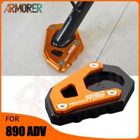 For KTM 890 ADV R 890 ADVENTURE R   2022 Motorcycle Accessories Kickstand Foot Side Stand Extension Pad Support 890 ADV All Black