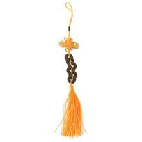 OOTDTY Traditional Chinese Knot Feng Shui Lucky Wealth 3/6/8/9/10 Coins Mascot Handmade For Home Car Hanging Tassel Decoration