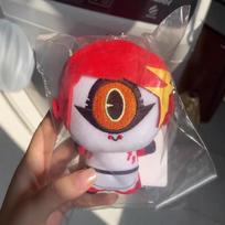 New In Stock 10cm Hazbin Hotel Vox Lucifer Ko Version Not Genuine Plush Doll Cute Anime Peripherals Toy Birthday Christmas Gift ko ver Not Genuine