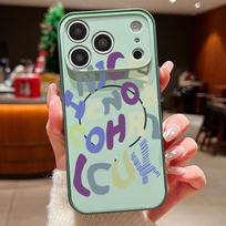 Colorful Lucky Letter Phone Case For iPhone 17 Pro Max Hybrid TPU+PC Magnetic For Magsafe Matte Cover For iPhone 16 15 14 13 Pro Max iPhone 14 Pro žalia
