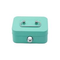 Piggy Bank su užraktu ir raktu Nešiojama rakinama mini grynųjų pinigų dėžutė Pinigų banko saugos užraktas seifas monetų dėžutės keitimo talpykla žalia