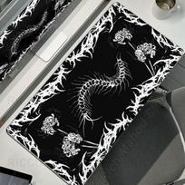 Gotikinio siaubo šimtakojis Juodas pelės kilimėlis Lelijų pelės kilimėlis Žaidimų stalo kilimėlis PC Neslystantis Nešiojamojo kompiuterio Žaidėjo Aksesuarai Klaviatūros Prailgintas kilimėlis 300x800x2MM gray