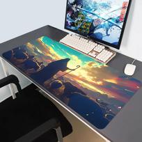 HYBXAXC XXL Jesus and Cross Gaming Mouse Pad NonSlip Rubber Base Desk Mat Office Believer Religious Art Design Keyboard Pad 800x400x2mm