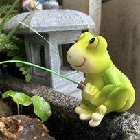 Kūrybinga varlės žvejybos figūrėlė Gyvūno skulptūra sodui Juokingos lauko kraštovaizdžio statulos Gyvūno figūrėlės papuošalai Kolekciniai A