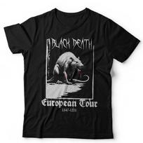 Black Death European Tour Tshirt Unisex Plague Rat Gothic Medieval Dark Humour S