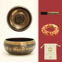 12CM Nepal Handmade Singing Bowls Set Buddha Mantra Design Tibetan Sound Bowl for Yoga Chanting Meditation Decoracion