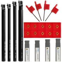 S06K/S07K/S08K/S10K-SCLCR06 Lathe Boring Bar Turning Tool Holder With 10Pcs Carbide Inserts CCMT060204 and 4Pcs Wrenches