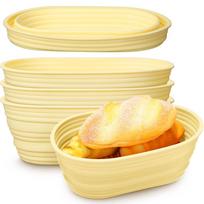 Silicone Banneton Bread Proofing Baskets 9 Inch Round and 10 Inch Oval Collapsible Sourdough Baking Basket Bread Baking Supplies