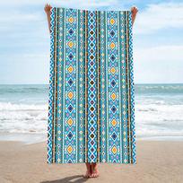 Tropical Fish Coral Reef Beach Towel Underwater World Marine Life Bath Towel Sand Free Quick Dry Blanket for Summer Seaside 35x75cm&1pc