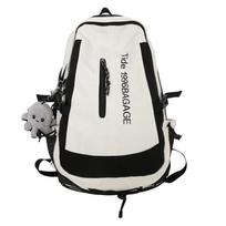 School Bag Male Large Capacity Junior High School Student Middle School Student Fashion Trend Simple Backpack Female Style Travel Bag Single pack balta