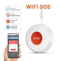 Tuya Smart WiFi Security SOS Button, APP Emergency Scene Linkage Smart Switch, Built-in Rechargeable Battery, Panic Alarm Button