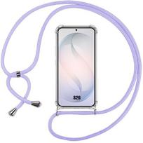 Coque pour Samsung Galaxy S26, Protection Silicone Renforcée avec Cordon Violet Réglable violetinė