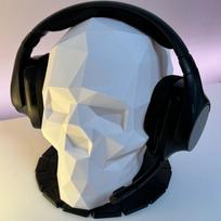Creative Skull Shaped Headphone Stand 3D Printing Geometry Hanging Rack Accessories Storage Rack Desktop Decoration balta