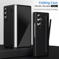 For Samsung Galaxy Z Fold 7 6 5 4 3 Case Color Skin Friendly Matte Elastic Pen Optional with Tempered Film Shockproof Hard Cover Galaxy Z Fold7 juoda