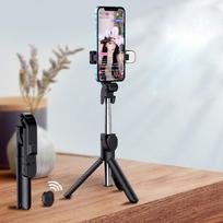 360 Degree XT02 70cm Stretchable Integrated Multi-function Selfie Stick Tripod Light Smartphone Support Mobile Phone Stand Manual clip