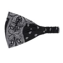 New Bandana Headband for Women Free Sample Cashew Hair Bands Adjustable Girls Bandana Hair Accessories balta