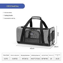 Wakytu Pet Carrier: Foldable, Large Capacity, Breathable Airline-Approved Bag for Dogs and Cats.