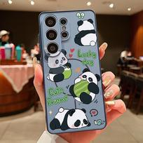 Lovely Baby Panda Print Case For Samsung S26 Ultra S25 FE S24 S24 Plus A57 A37 A17 A56 A36 A16 A55 A35 A15 A54 5G Magnetic Hybrid TPU+PC Matte Cover Samsung S23 FE