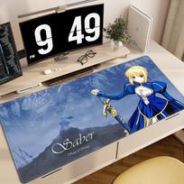 XXL Game Mousepad FateGrand Order Saber Anime Mouse Pads Keyboard Pad Office Accessorie Computer PC Gaming Nonslip HD Desk Mat 800x400x2mm