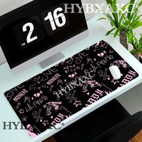 HYBXAXC Pink and Black Gothic Pattern Gaming Mouse Pad NonSlip Rubber Base Desk Mat with Dark Aesthetic Print 400X800X2MM