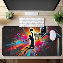 Basketball Dunkthemed Desk Mat Gaming Mouse Padcolorful Sports Mouse Pad Nonslip Office Desk Matteen Room Decoration Gift LockEdge 400x800x2mm