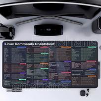 Linux Commands Line Mouse Pad Large office Mousepad Shortcuts Red Hat Ubuntu OpenSUSE Arch Debian Unix Programmer XXL Desk Mat LockEdge 300x800x2mm