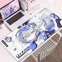 Firefly Silver Wolf Sparkle Large Mouse Pad Honkai Star Rail Anime Gaming Desk Mat Computer Keyboard Accessories 800x300x2mm