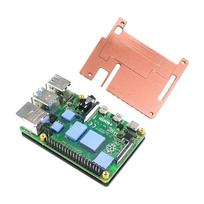 For Raspberry Pi 4 Pure Copper Heatsink Protective Case Passive Cooling Shield For Pi 4B Mod Metal Outer Shell Kit