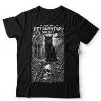 Black Cat Skull Gothic TShirt Horror Halloween Pet Sematary Graphic Tee S
