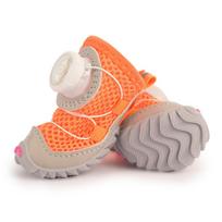 4 vnt./rinkinys Kvėpuojantys šunų tinkliniai batai Reguliuojami neslystantys šunų apavai Ploni atspindintys šunų sportbačiai Lauko vaikščiojimui (Orange,size 7) oranžinė