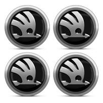 4 vnt. 56mm+60mm Automobilio ratlankio centrinis dangtelis, ratlankio apdaila, emblemos lipdukai Skoda Octavia 1 2 3 A4 5 MK2 Kodiaq Superb 3 Rapid Fabia 1
