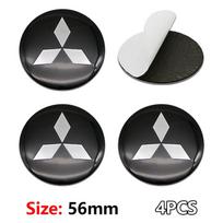 ysbn7 4Pcs Car Wheel Center Hub Cap Rim Cover Stickers Accessories For Mitsubishi Outlander Xl Ralliart Mirage L200 Galant Space Star