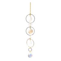 Colorful Crystals Suncatcher Hanging Sun Catcher with Chain One Size Y white