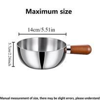 1pc Stainless Steel Instant Noodle Bowl, Detachable Handle Small Pot for 1 Person,Ramen Egg Salad Bowl with Walnut Wood,Egg Bowl