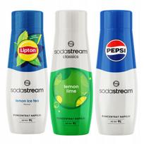 3 Syropy Sodastream Herbata Lemon Ice Tea +Pepsi+Lemon Lime Cytryna Limonka
