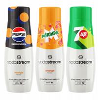 Zestaw 3 Syropów Do Wody Sodastream Pepsi Max Mango + Mirinda + 7Up