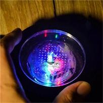 LED Bar Luminescent Bar Mat And Round 7 - Colored Cup Pad KTV Light Base Gravity Without Battery Barware (as the picture,without battery)