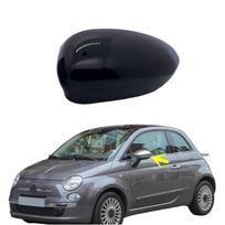 Left Black Mirror Cover For Fiat 500